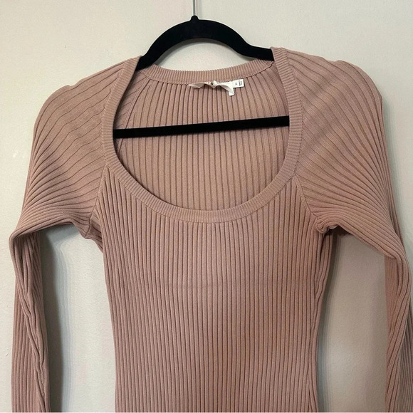 Astr the Label Mauve Pink Ribbed Long Sleeves Midi Bodycon Dress Sz M NWOT - Picture 5 of 9